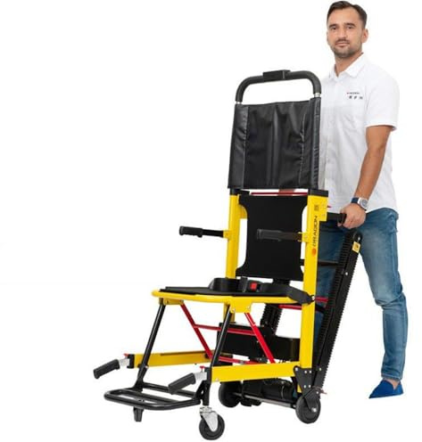 ACEMIC Electric Wheelchairs for Climbing Stairs,Chair for Going up and down Stairs,Crawler Type, With Upper and Lower Control Panels, Aluminum Alloy,For Disabled and Elderly People