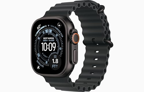 Apple Watch Ultra 3 [GPS + Cellular, 49mm] Cassa in Titanio Nero con Cinturino Ocean Nero (Ricondizionato)