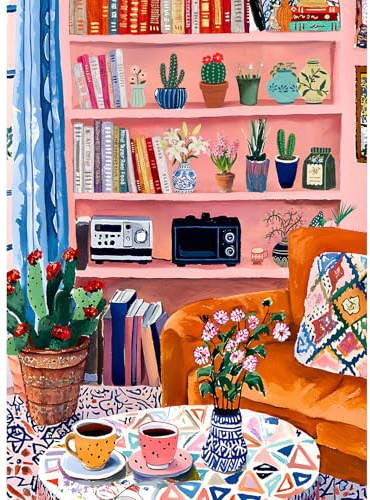 HUADADA 1000 Piece Jigsaw Puzzles for Adults-Jigsaw Puzzle 1000-Family Interactive Games Adult Puzzles Gifts,Home Life Illustrations
