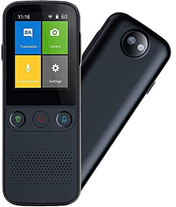 Dispositivo traduttore linguistico - Traduzione vocale bidirezionale in tempo reale, foto e registrazione - WiFi/Hotspot/offline con fotocamera - Supporta 137 lingue