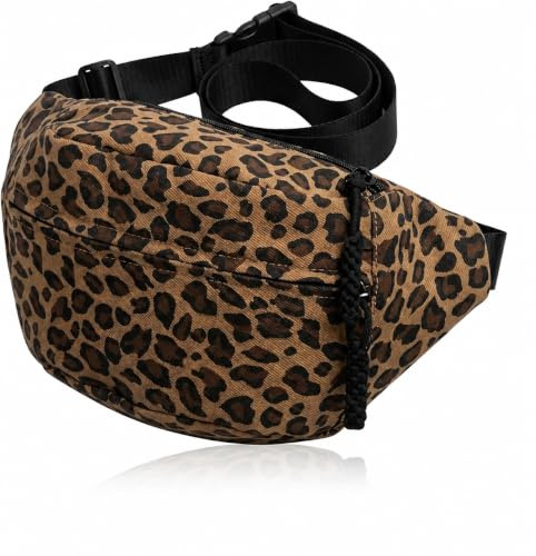 Leo Tasche Damen, Leopardenmuster Bauchtasche, Halbmond Crossbody Umhängetasche, Moderne Taschen mit Breitem Schultergurt, Damen Crossbag Leoprint, Moonbag Leo, Leopardmuster Crossbody Schultertaschen