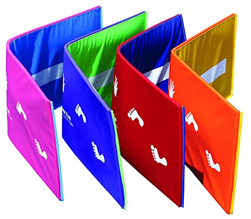 Tumbl Trak Cartwheel Beam Mat, Red and Royal Blue, 60 cm Width x 1.8 m Length x 1.6 cm Height, Gymnastics Mat for Training