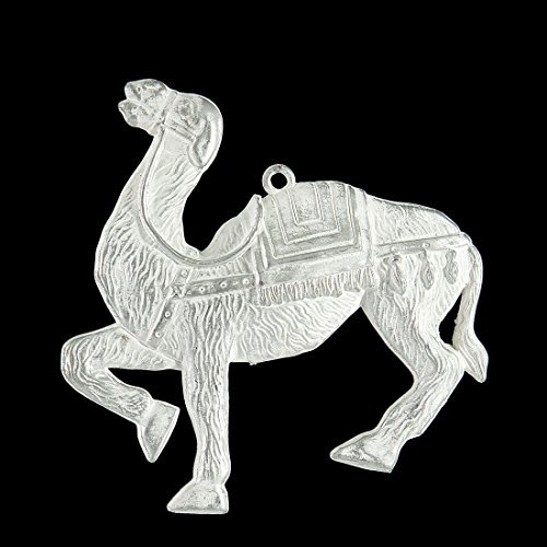 DecoKing Anhänger 10 cm Weiß Silber Kamel Weihnachten Deko Weihnachtsdeko Kamel