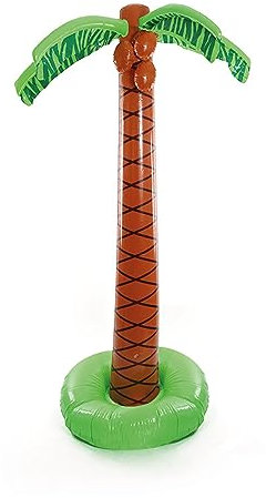 Ilovefancydress® Aufblasbare Palme, Partyzubehör, tropische Pflanze, Strandparty-Dekoration, Größe: 160 cm hoch, erhältlich in mehreren Größen, 1 Stück – 6 Stück – 12 Stück – 24 Stück
