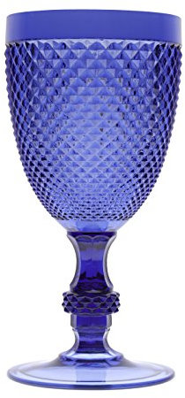 Excelsa Diamond Verre à Pied 39 cL, Plastique, Bleu, 9,2 x 9,2 x 18,5 cm