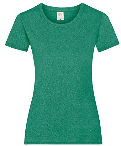 Fruit of the Loom Ladies/Womens Lady-Fit Valueweight Short Sleeve T-Shirt (XS) (Retro Heather Green)