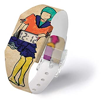 I LIKE PAPER – Dancing – Pappwatch/Watch/Digitale Armbanduhr ausTyvek® - reissfest - wasserabweisend - Digitale Anzeige für Uhrzeit und Datum
