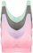 Damen-BH, nahtlos, kühlend, ohne gepolstert, 4 Stück, Nahtloser, Farbe: Blau, Rosa, Grau und Lila, XXXL