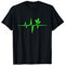 Puls Grün Herzschlag Vegan Heartbeat Pflanze Baum T-shirt T-Shirt
