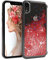 EAZY CASE Hülle kompatibel mit iPhone XR Schutzhülle mit Flüssig-Glitzer, Handyhülle, Schutzhülle, Back Cover mit Glitter Flüssigkeit, aus TPU/Silikon, Transparent/Durchsichtig, Rot