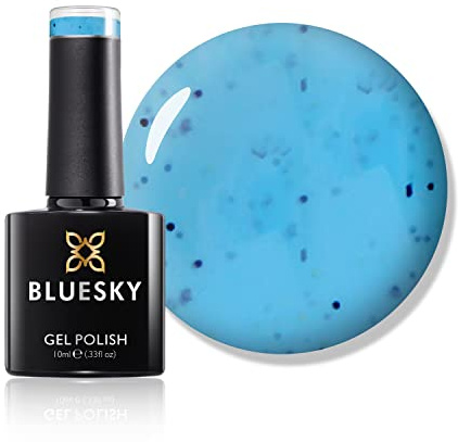 Bluesky Gel Nail Polish 10ml, Blueberry Burst - SUM1922, Light Blue | A soft sky tone lifted with fine sparkle, fresh for summer sets. Chip-resistant and glossy for 21 days.