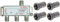 K M Electronics® TV Aerial Virgin Satellite Sky 3 Way Digital Splitter + 4 X F Plugs