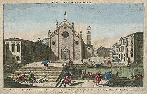 Feeling at home ART-PRINT-für-Rahmen-Ancient-View-on-Old-Minor-Church-Palace-in-Venedig-Pflanzen-Anonym-Euro-96 x 152 cm
