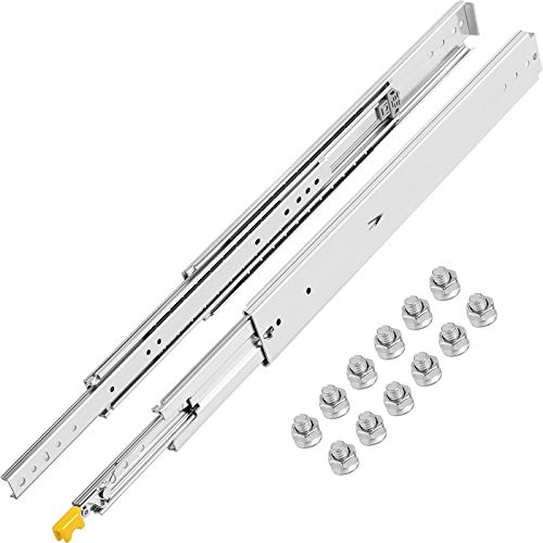 VEVOR Schubladenschienen 1524 mm, Auszugsschienen 60 Zoll, Vollauszug Schienen für Schubladen, Doppel Kugelgelagert, Schubladen Schienensystem, Gleitschienen für Schubladen, Schubladenführungen