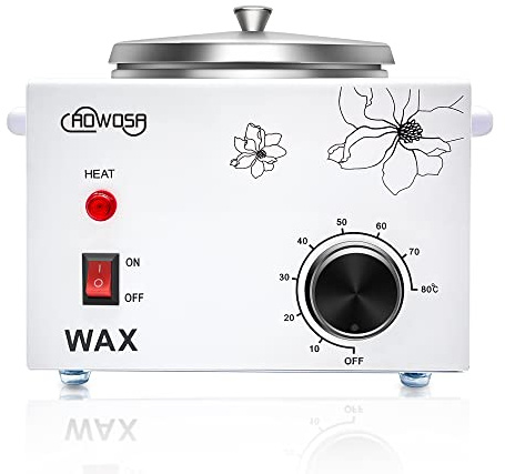 Single Wax Warmer Professional Electric Wax Heater Machine for Hair Removal, Large Waxing Pot Paraffin Facial Skin Body SPA Salon Equipment with Adjustable Temperature Set