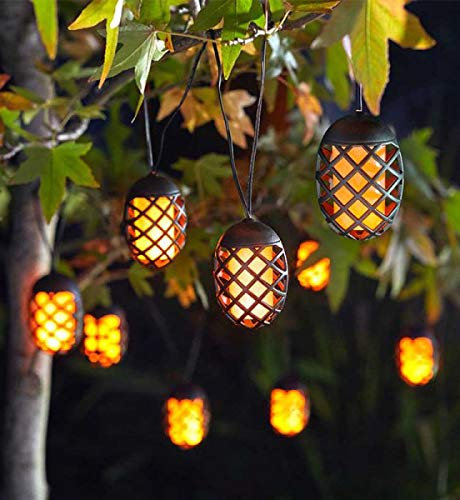 Garden Mile Flame Lantern Solar String Lights Outdoor Garden LED 4.7m Waterproof String Lights Solar Garden Decorations for Indoor Outdoor Balcony Lights for Patio, Gazebo and Wedding Décor
