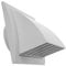 4'' Inch / 100 mm Exhaust Hood Vent with Rain Cover and Flap, White, Indoor and Outdoor Air Vent Cover, HVAC Exhaust Vent Duct Cover, 6'' x 6'' Inch Exhaust Cap