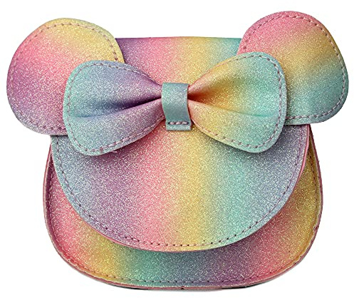 Ondeam Little Mouse Ear Bow Crossbody Purse,PU-Schultertasche für Kinder Mädchen Kleinkinder