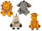 Bombasei Handgefertigte Zucker Fondant Tiere mit Löwen, Zebra, Elefanten & Tigermotiv 4-teilig, 98g, perfekt für Torten- & Kuchendekoration, Tortendeko zum Verschenken & selbst freuen