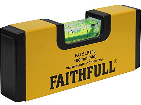 Faithfull FAISLB100 Pocket Magnetic Spirit Level 100mm (4in), Yellow