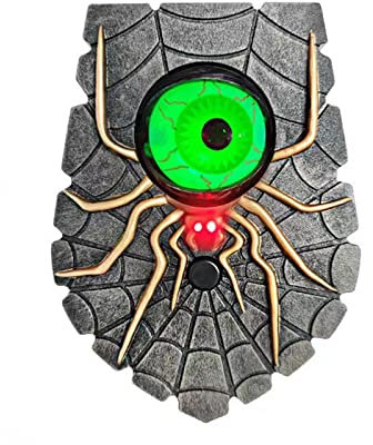 Decorazioni per campanelli di Halloween, campanelli a bulbo oculare per decorazioni di Halloween con suoni spettrali, campanello a forma di ragno facile da installare e appendere, spostare l'occhio,