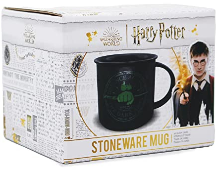 Harry Potter Taza – 430 ml – Dark Arts – Taza de trabajo para adultos – Taza esmaltada