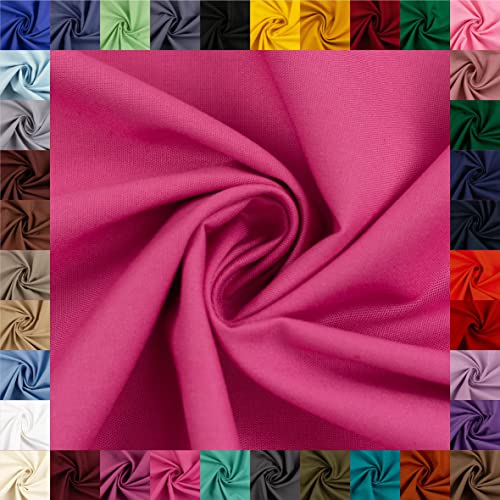 Swafing Heide Baumwollstoff Webware Uni Coupon (pink, 1m) - 36