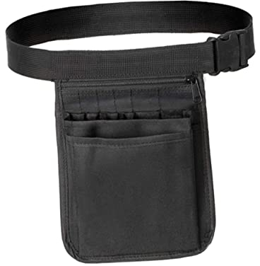 VILLFUL 1pc Multifunctional Medical Waist Bag Storage Pouch with Waistband for Gardeners Nurses Doctors Versatile Tool Organizer Black