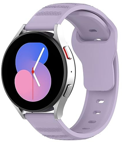 FTRONGRT 22mm Uhrenarmband Kompatibel mit Fossil Hybrid SmartWatch HR, Weiches Silikonarmband, Ersatzarmband für Fossil Hybrid SmartWatch HR- (Lila)
