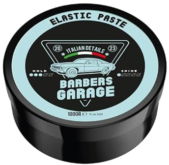 Barbers Garage elastische Haarpaste (100g) - Italian Details - Haare verdichten und strukturieren, geringer Glanz, mattes Finish, starker Halt
