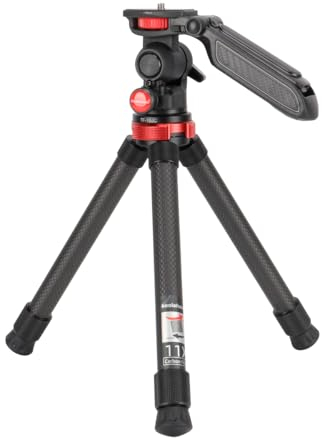 Koolehaoda Mini Treppiede per Fotocamera Fibra di Carbonio Treppiede da Tavolo con Testa Inclinabile a 360° per Treppiede da Viaggio Leggero e Compatto per Fotocamera Mirrorless e Smartphone