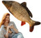 Facynde Gefülltes Fisch-Plüschtier, riesiges Fischkissen | Plüschfisch Stofftier | Weiches Fischkissen, Karpfen-Plüsch-Raumdekoration, Plüschkissen, Fisch-Plüschtier, Heimdekoration