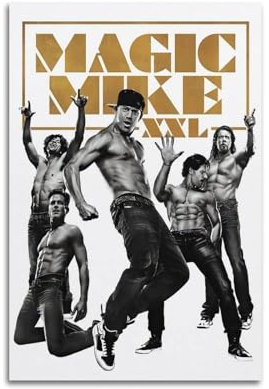 Zamou Leinwandposter Magic Mike, Wandkunst, dekoratives Wohnzimmer-Poster, Schlafzimmer-Poster, 30 x 45 cm, ungerahmter Stil