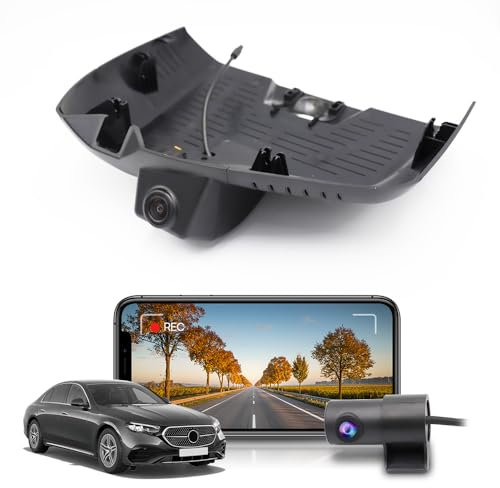 Fitcamx Dashcam Vorne Hinten 2160P + 1080P Passend für Mercedes-Benz E-Class 2024 2025 (HD2-6697), OEM Dashcam 4k Video WiFi, G-Sensor, Loop-Aufnahm, Night Vision, WDR Dash Camera Auto, 128GB Karte