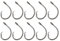 ECSiNG 10Pcs Fishing Hooks 10/0 Circle Hooks Saltwater Fishing Hooks Big Game Hook for Tuna Halibut Bass Cod Black Nickle Coating