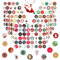 JAMSSOW 12 x 24 Adventskalender Zahlen Aufkleber(Zahlen 1-24),Advent Kalender Aufkleb,Adventskalenderzahlen Etiketten selbstklebend,Weihnachten Adventskalender Sticker,DIY Nummern Papiertüten