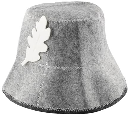Chapeau de sauna en feutre de qualité supérieure, isolant, séchage rapide, parfait pour les salles de sauna (gris)