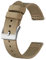 BISONSTRAP Nylon Armband für Herren, Zweiteilige Militär Uhrenarmband, Schnellverschluss, Gebürstete Schnalle, 20mm, Khaki (Silberne Schnalle)