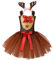 Mädchen Weihnachtskleid - Kinder Rentier Prinzessin Kleid Neugeborene Weiche Kleidung Basic Baumwollekleider A Linie Festlich Prinzessin Kleid Lässig Sweatkleid Prinzessin Langarm Tutu Rock