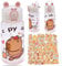 OULCLKH Capbar Straw Cup,Portable Sports Water Cup,Gym Water Bottle,50pcs Capbar Stickers Cute Animal Pet Stickers Waterproof,Waterbottle for Travel Picnic Camping Hiking