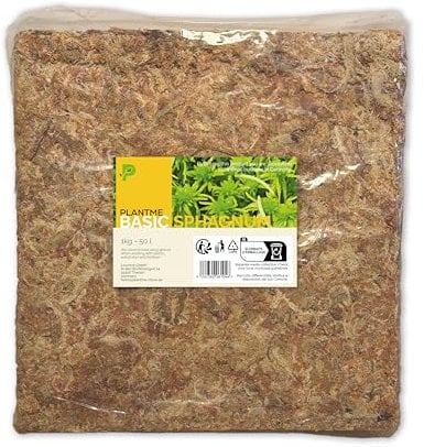 PlantMe Sphagnum Moos für Zimmerpflanzen und Rankstäbe, ergibt 50L (1000g)