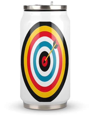 Archery Bullseye Target Sports Coffee Mug 304 Stainless Steel Insulated Tumbler Portable Water Bottle Tea Cup 300ml