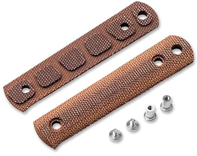 Böker Solingen BFF Packlite Griffschalen - Canvas Micarta Natural Smooth - Austauschbare Griffschalen aus braunem Canvas Micarta für BFF Packlite Messer