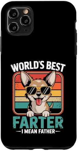 World's Best Farter Mean Father Fathers Day Funny Dad Dog Case for iPhone 11 Pro Max