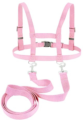 Pferdeleine zum Spielen für Kinder Rosa Pferd Seil verstellbare Größe, Geeignet für Jungen, Mädchen Rollenspiel im Freien Simulation Reiten Spiele (Rosa)