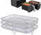 Air Fryer Rack for Ninja 3 Layer Stackable Air Fryer Accessories Stacking Bacon Racks Stainless Steel Dehydrator RackBasket Tray for Ninja Dual Instant Vortex Plus (Rectangular)