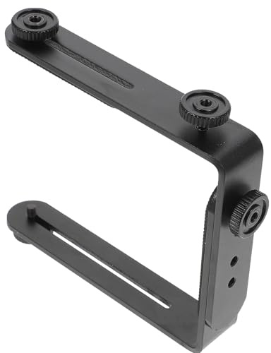 Kisangel Camera L Bracket Mount, L-Shape Flash Bracket Holder, Metal Photography Mount Compatible LED Lights and Flash Accessories for DSLR Camera Camcorder