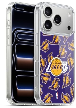 Head Case Designs Offizielle NBA Muster Los Angeles Lakers Gelhülle [Militärischer Schutzgrad] Kompatibel Mit Apple iPhone 17 Pro Und Kompatibel Mit MagSafe