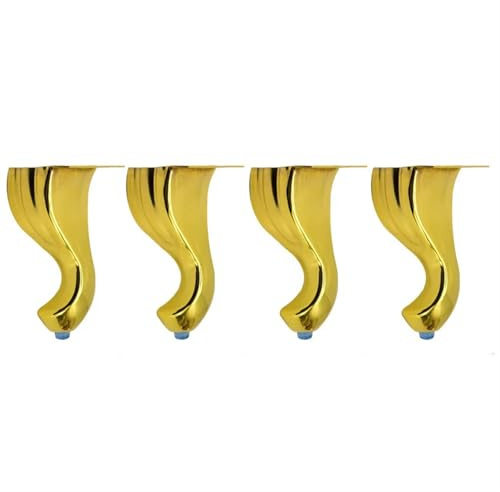 AYWTIUN Pieds de Meubles Lot de 4 Pieds Meubles en métal 14,5 cm for Remplacement canapé, Armoire, lit, Meuble TV, avec vis Montage(Gold)