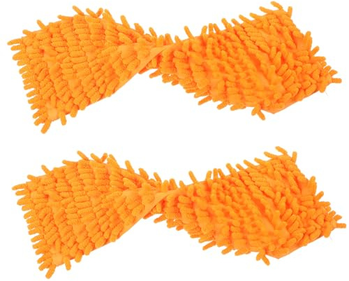 HOMSFOU Chiffon de Nettoyage Grosse Absorption d'eau Lot de 2 Pièces pour Balai-serpillière en Chenille Douce Nettoyage des Sols Coins